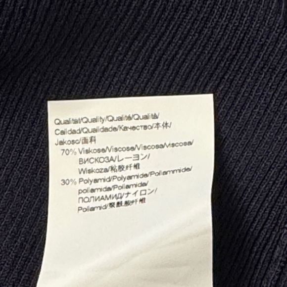 Boss Hugo Boss Ribbed Knit Top, Size XS, Color Navy Blue - Picture 10 of 10